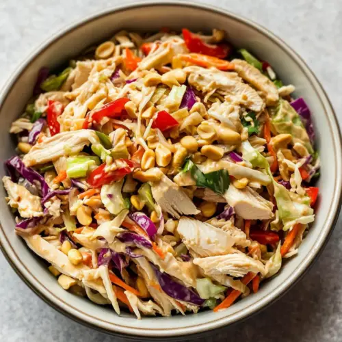 Thai Chicken Salad with Peanut Dressing