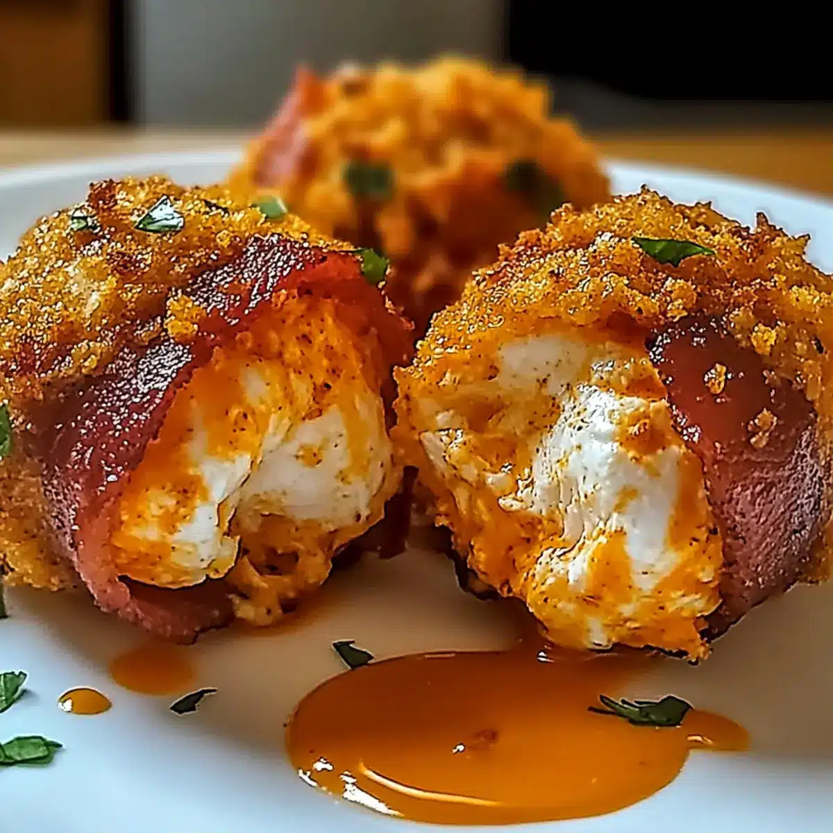 Buffalo Chicken Bacon Mozzarella Bombs