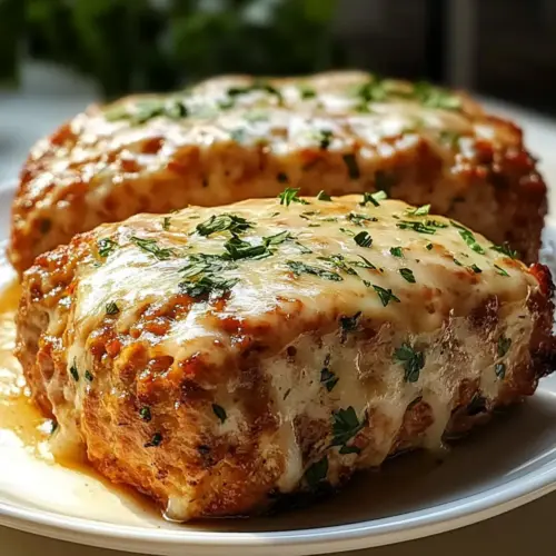 Garlic Parmesan Chicken Meatloaf