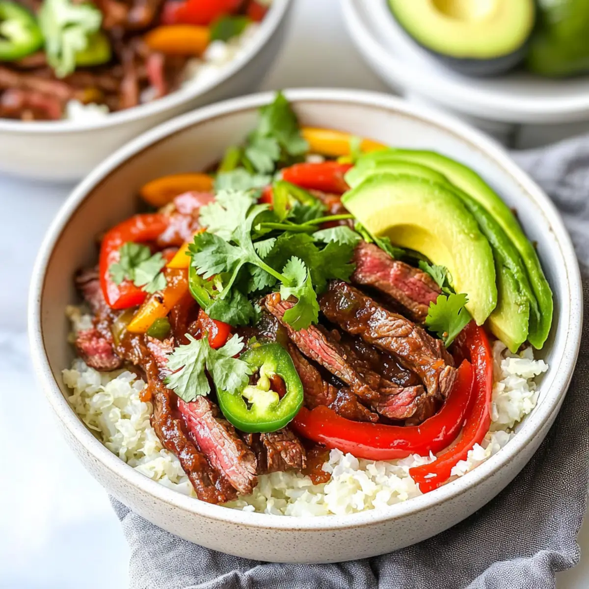 Instant Pot Steak Fajita Bowls