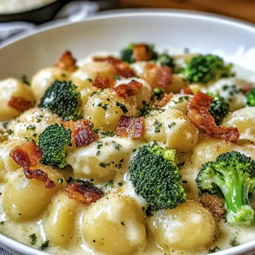 Boursin, Bacon, and Broccoli Gnocchi