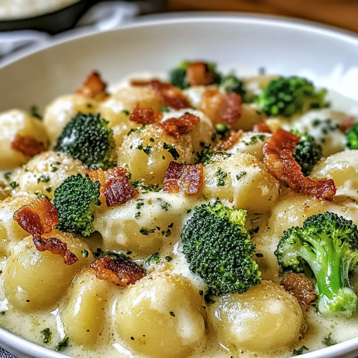 Boursin, Bacon, and Broccoli Gnocchi