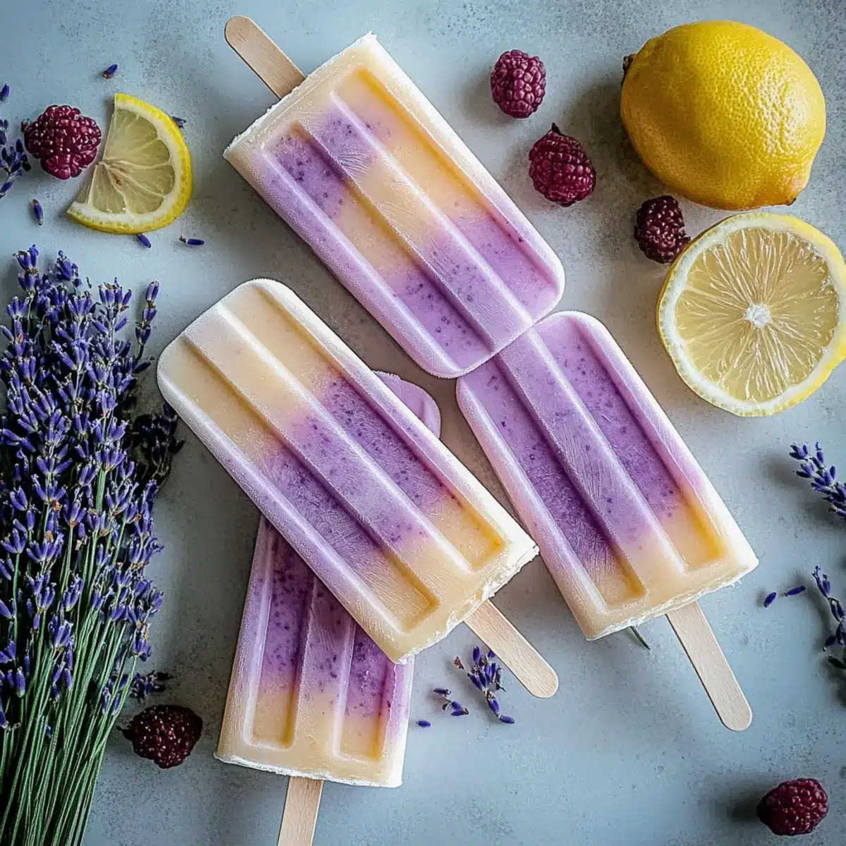 Lavender Lemonade Popsicles