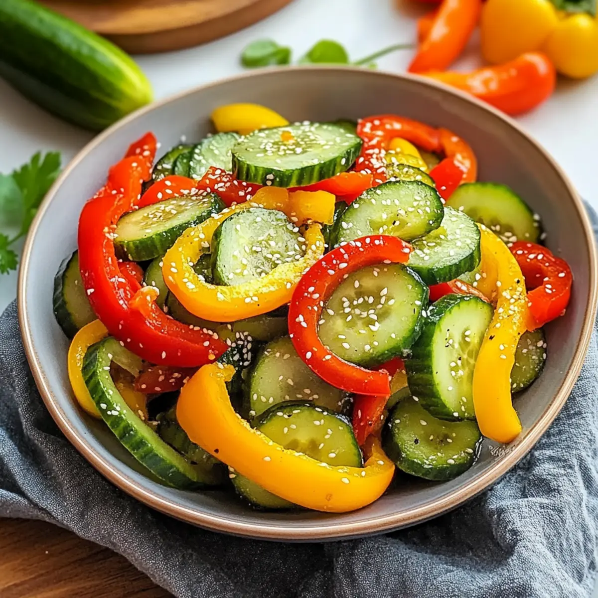 Crisp Cucumber and Sweet Pepper Salad