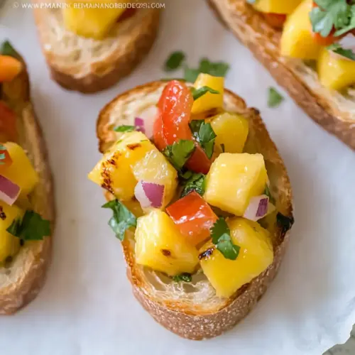 Pineapple Mango Bruschetta