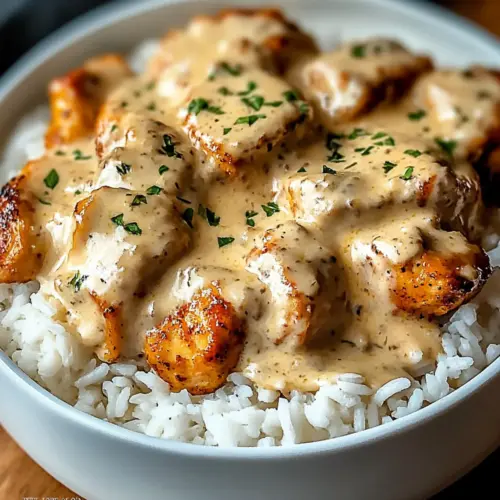 Creamy Smothered Chicken & Rice