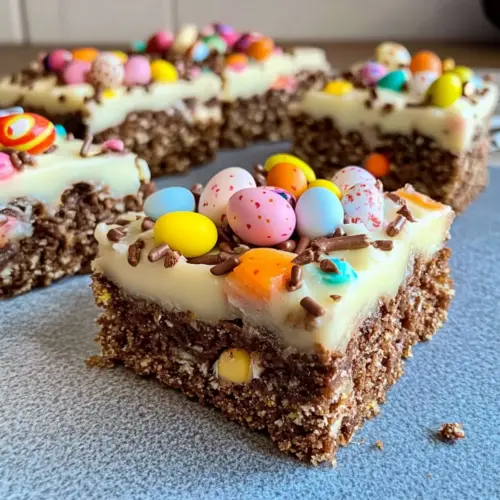 No-Bake Chocolate Easter Egg Slice