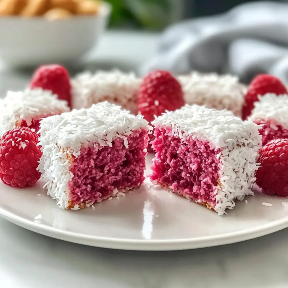 Raspberry Lamingtons