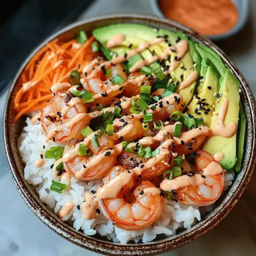 Shrimp Rice Bowls with Spicy Mayo