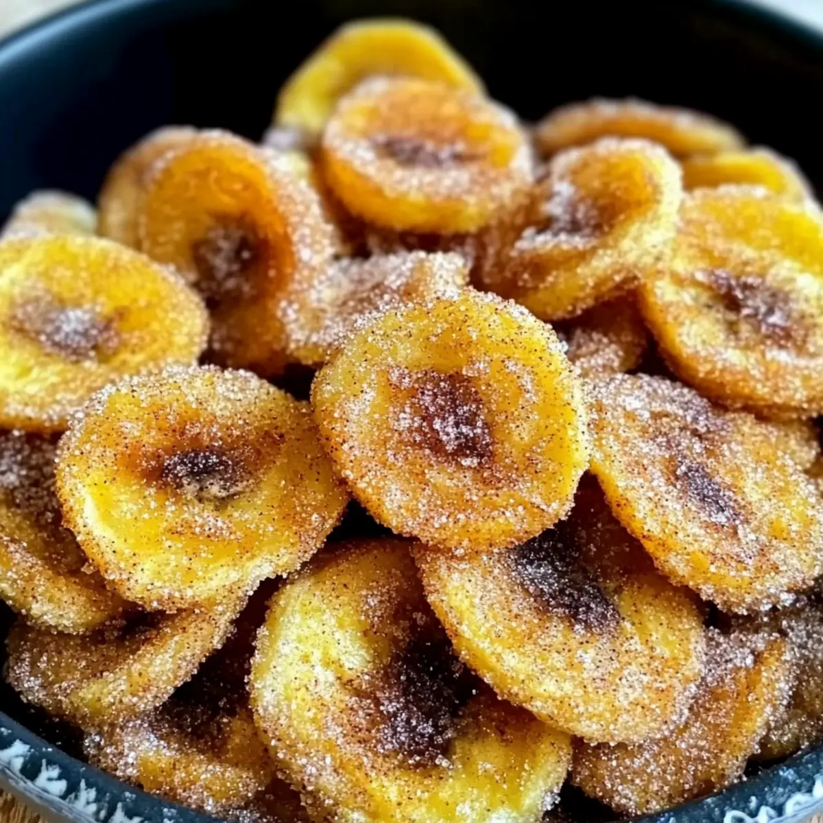 Cinnamon-Sugar Air Fryer Banana Chips