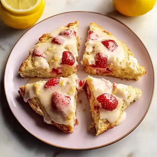Strawberry Lemon Cream Scones