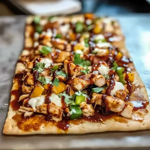 High Protein BBQ Chicken Flatbread