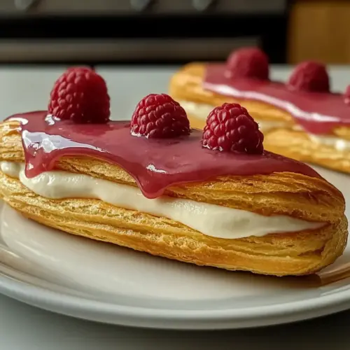 Lemon Raspberry Eclairs