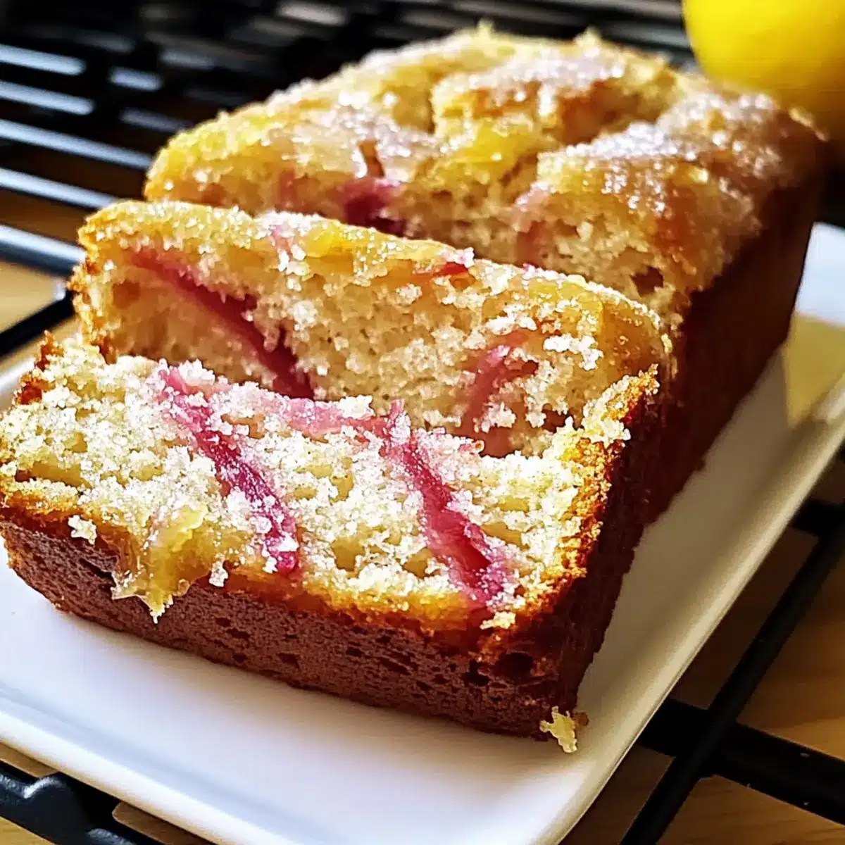 Lemon Rhubarb Sunshine Loaf