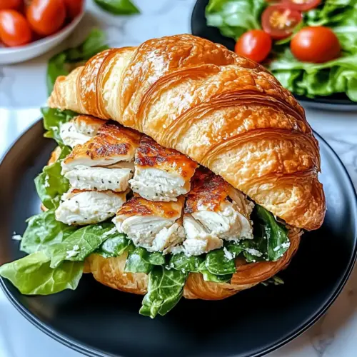 Chicken Caesar Croissant Sandwich
