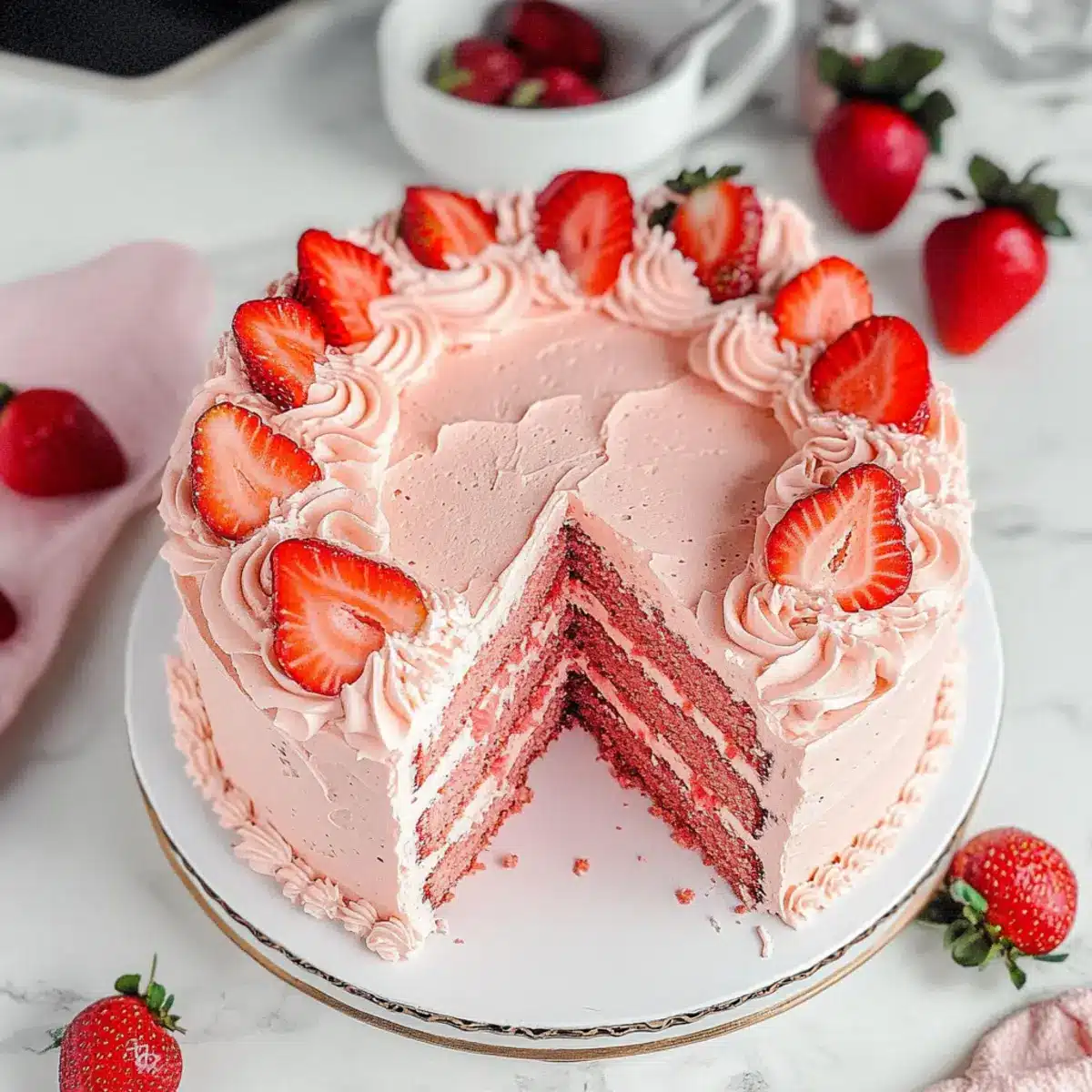 Gluten-Free Strawberry Cake