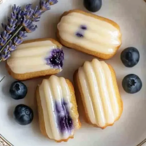 Blueberry Lavender Vegan Madeleines
