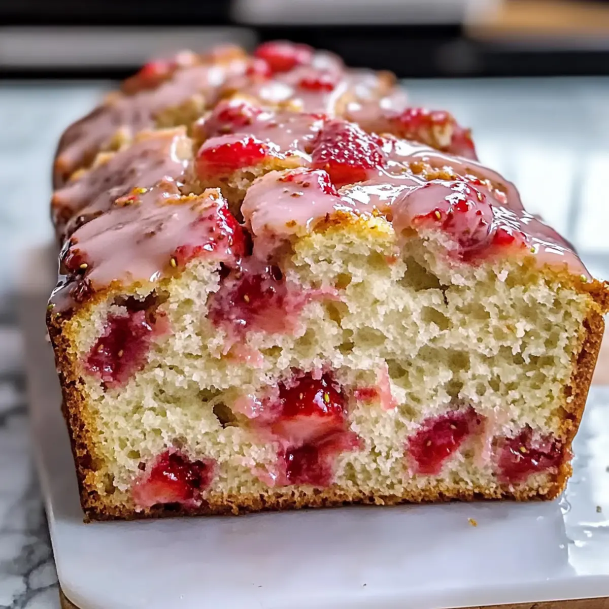 Glazed Strawberry Bread