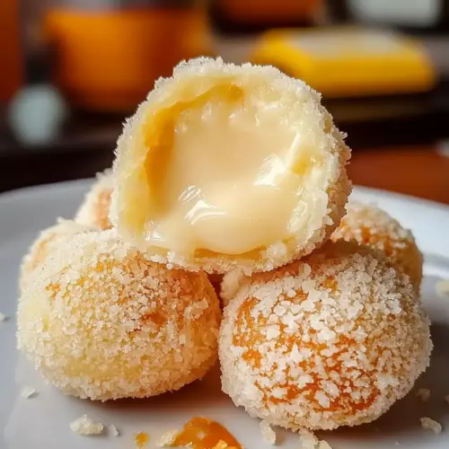 Creamy Custard Mochi Balls