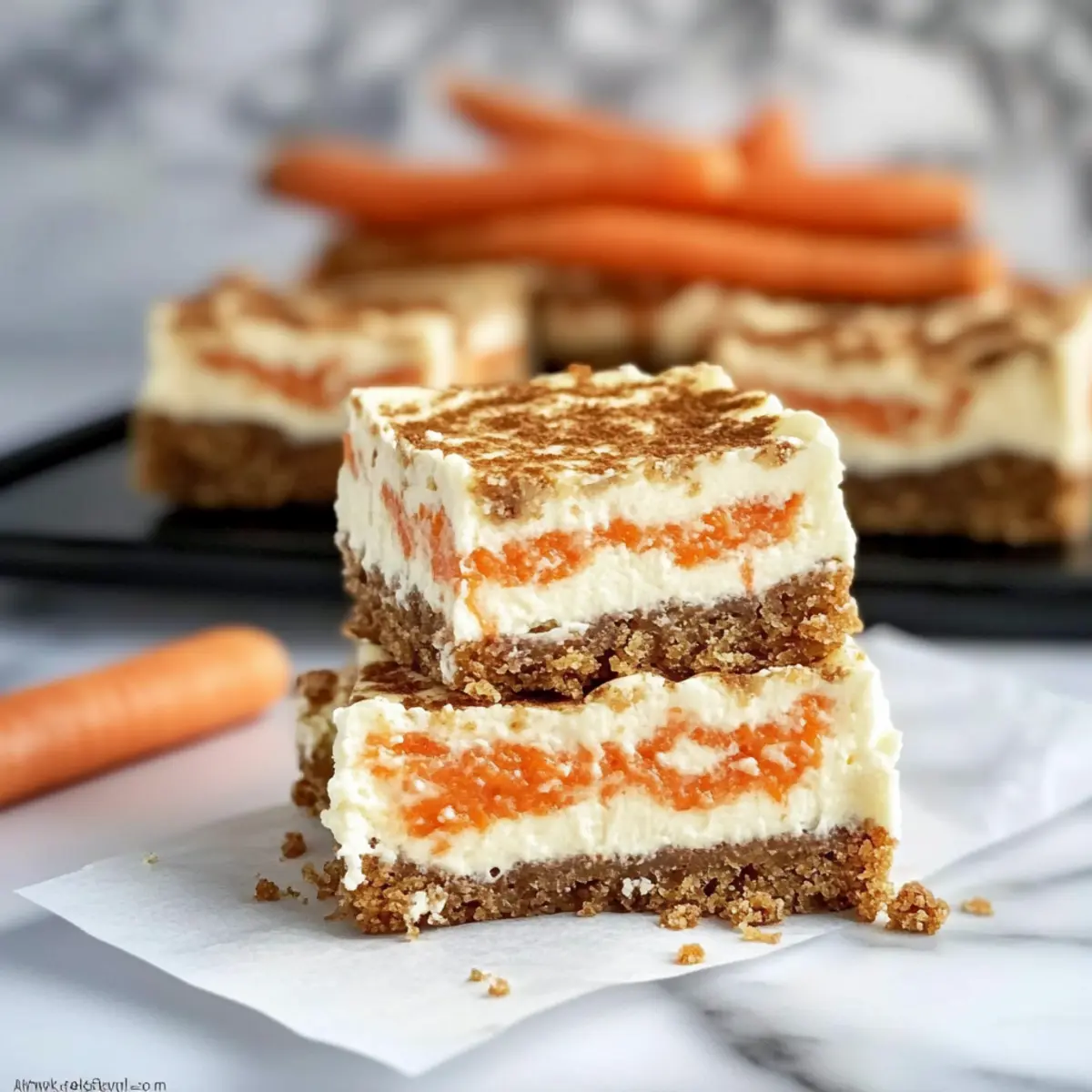 Carrot Cake Cheesecake Bars
