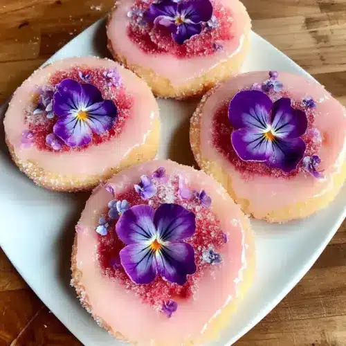 Honey, Hibiscus & Viola Cookies