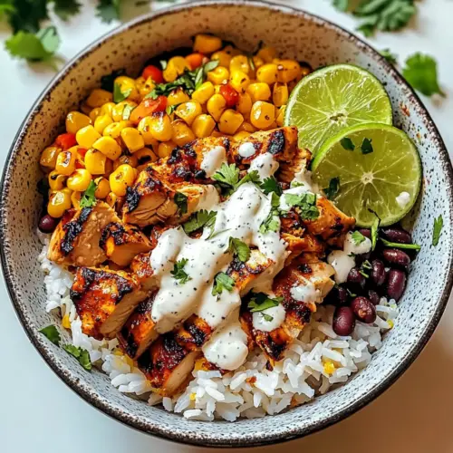 Street Corn Chicken Rice Bowl