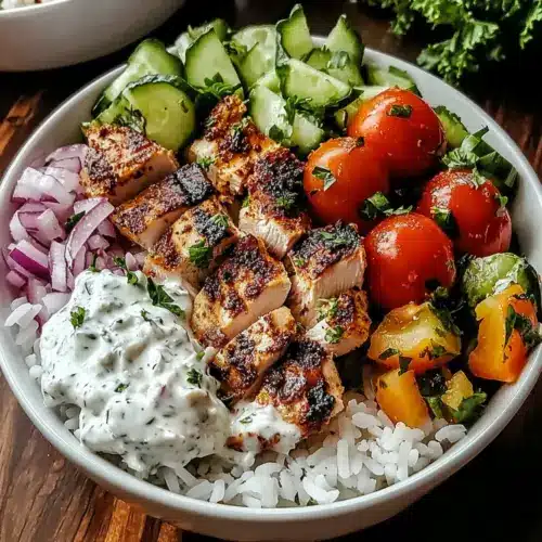 Greek Chicken Gyro Bowls