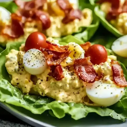 BLT Egg Salad Lettuce Wraps