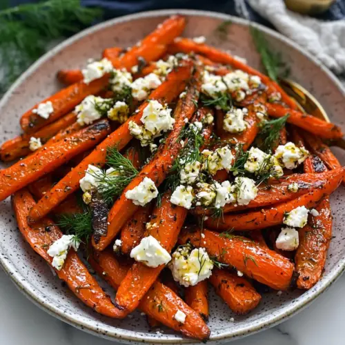 Honey Roasted Carrots with Feta & Dill