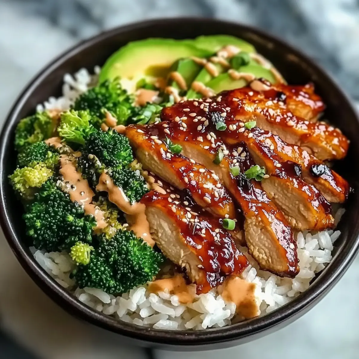 Sticky Chicken Bowls