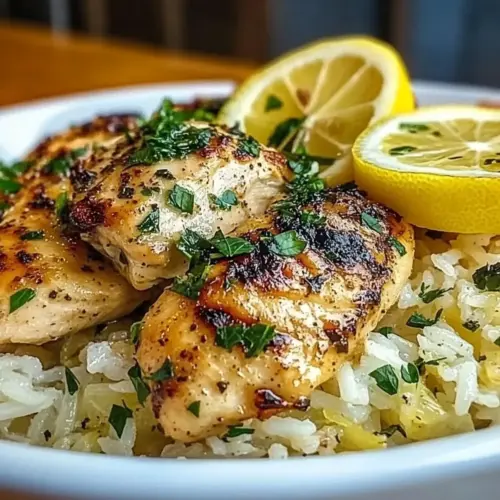 Greek Chicken and Lemon Rice