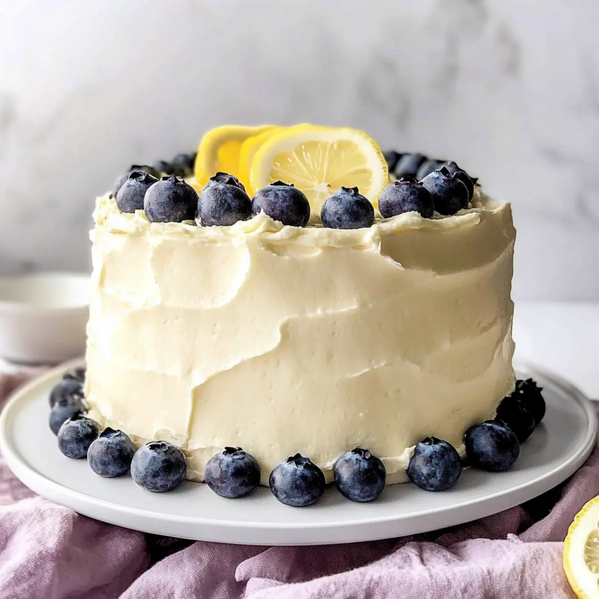 Lemon Blueberry Cake with Cream Cheese Frosting