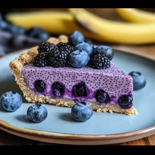 No-Bake Blueberry Chia Seed Pie