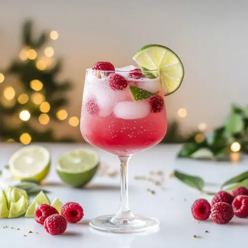 Raspberry Lime Fizz Mocktail