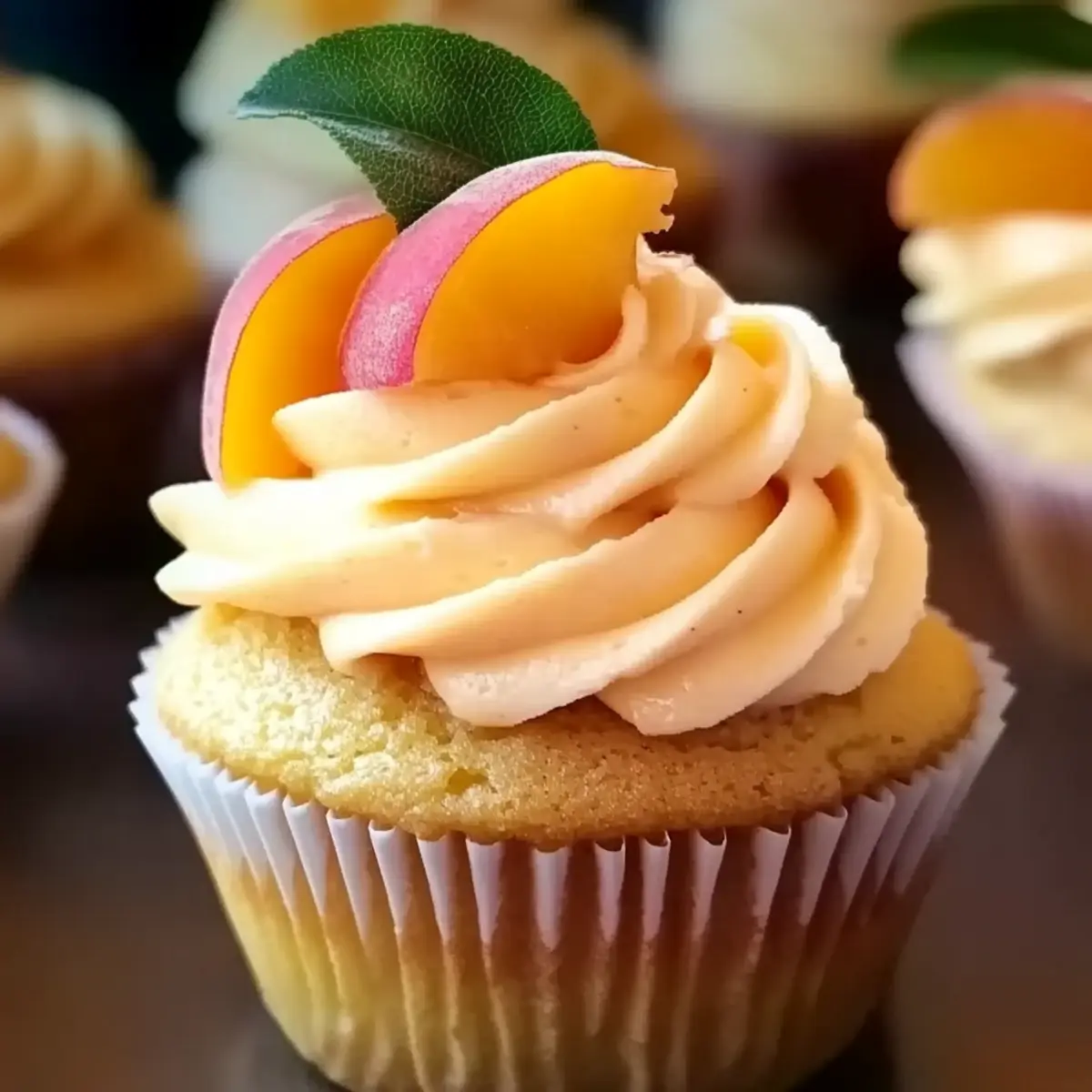 Honey Peach Cream Cheese Cupcakes