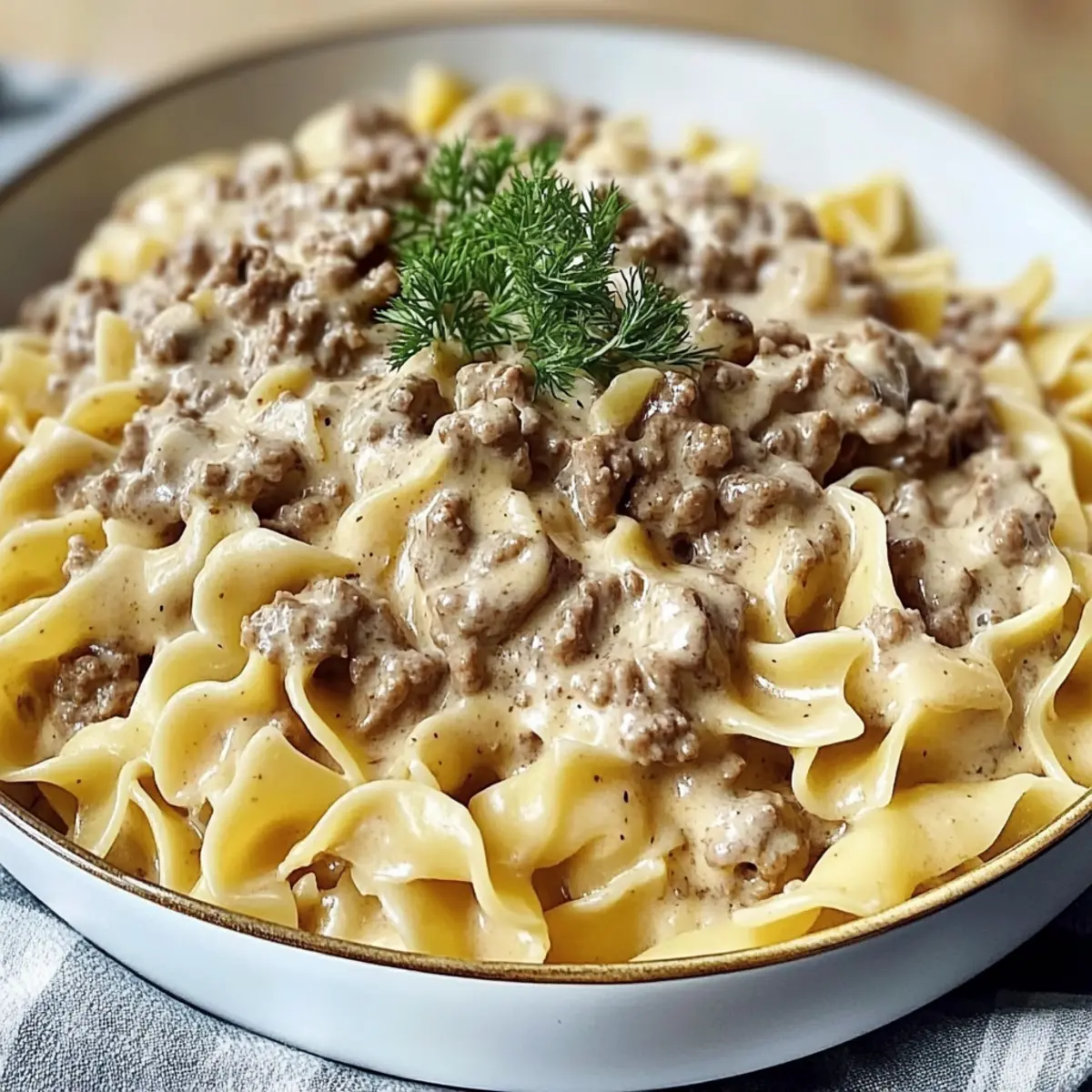 Ground Beef Stroganoff