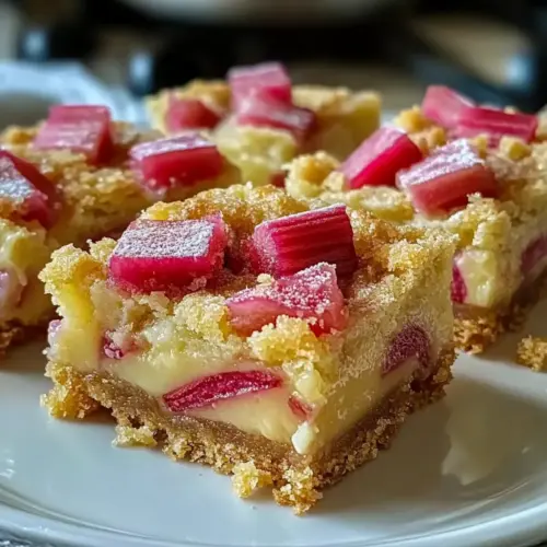 Rhubarb Custard Bars Recipe