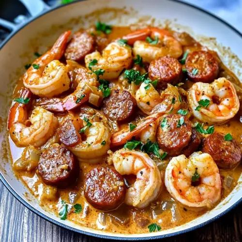 Spicy Keto Shrimp and Sausage Skillet