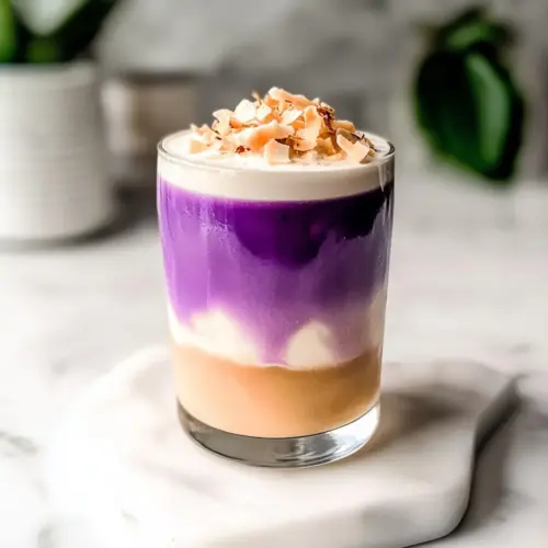 Iced Ube Coconut Macchiato