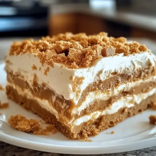 No-Bake Biscoff Lasagna
