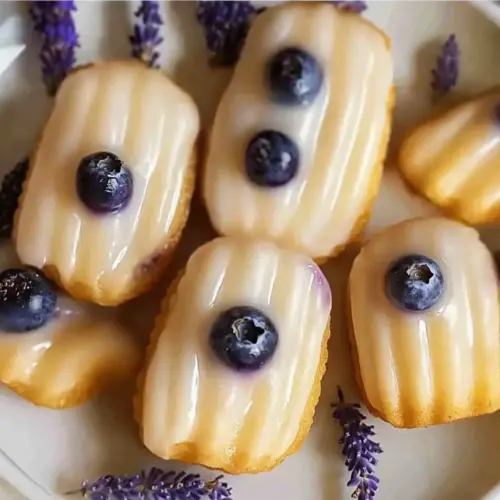 Blueberry Lavender Vegan Madeleines