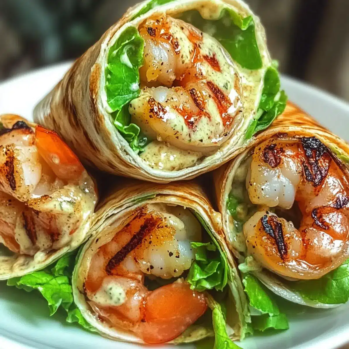 Grilled Shrimp Caesar Wraps