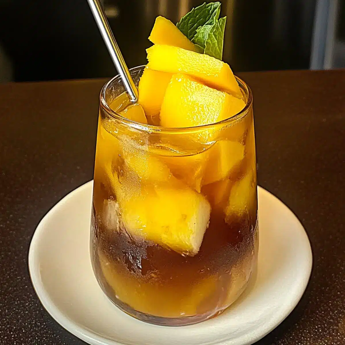 Homemade Mango Iced Tea