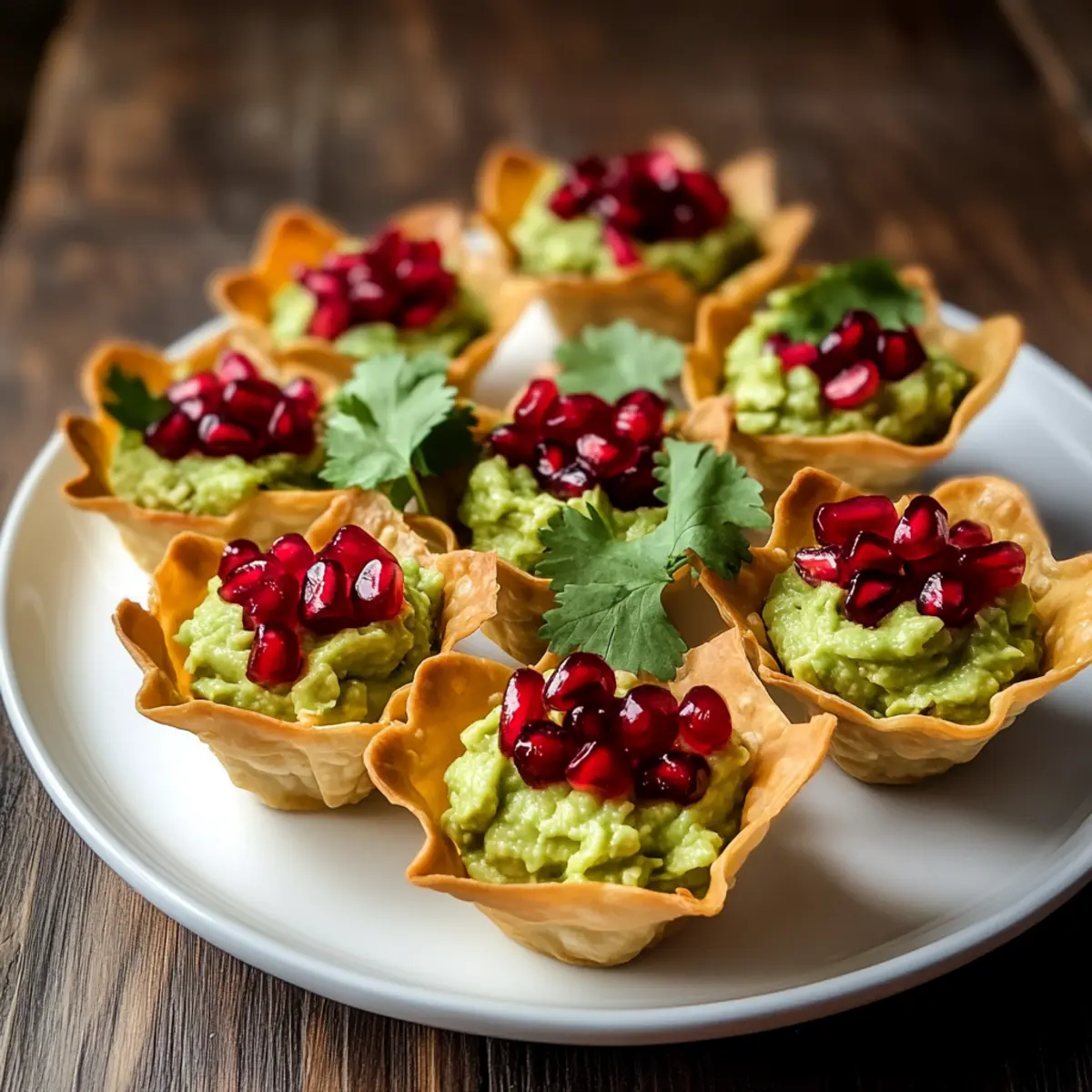 Pomegranate Jeweled Guacamole Cups