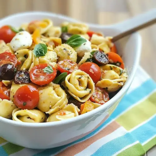Roasted Red Pepper and Parmesan Tortellini Salad