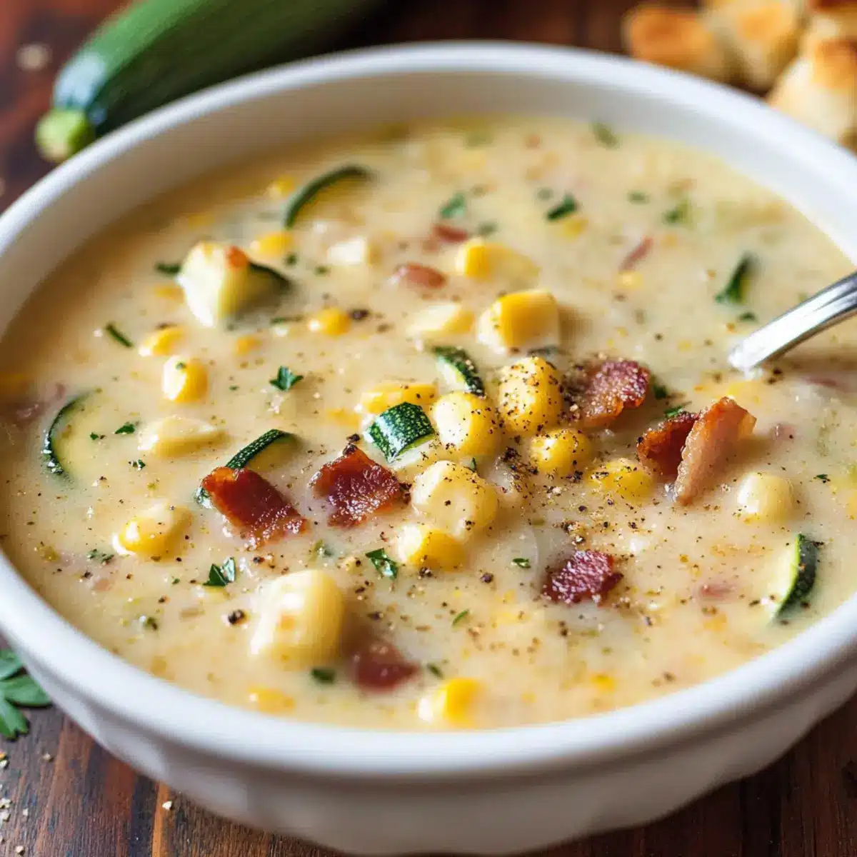 Summer Corn and Zucchini Chowder