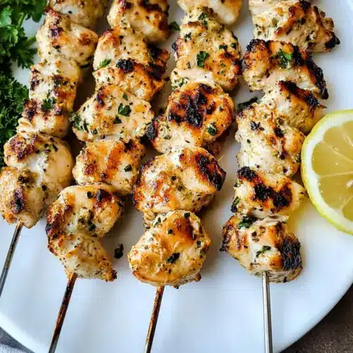 Garlic Parmesan Chicken Kebabs