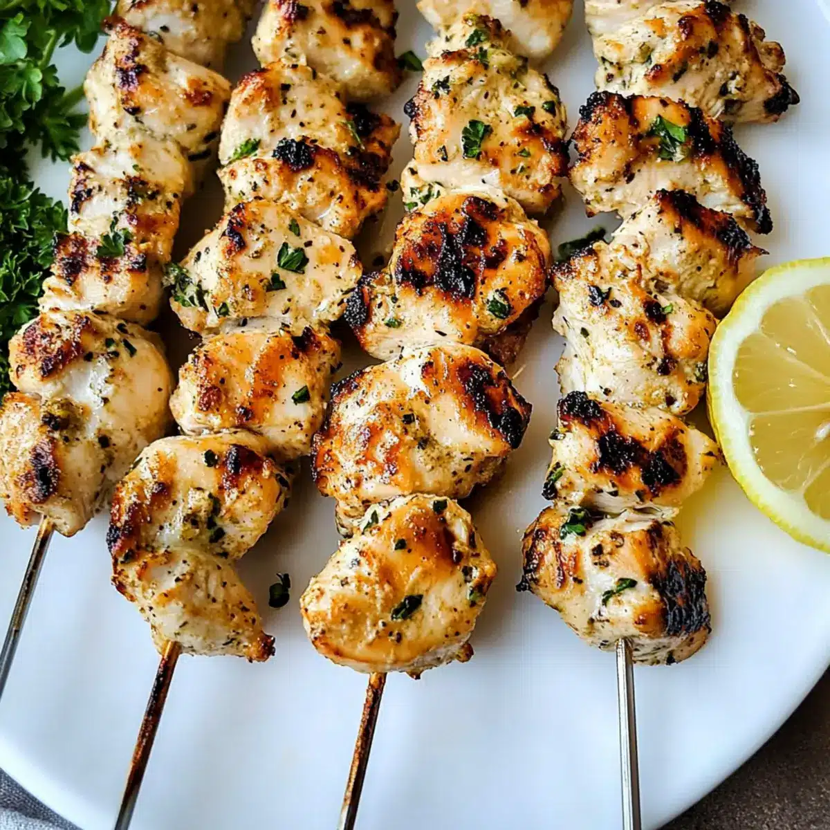 Garlic Parmesan Chicken Kebabs
