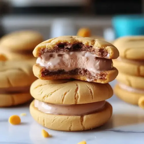 Peanut Butter Cup Ice Cream Sandwiches