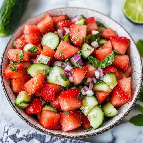 Cucumber Strawberry Salad